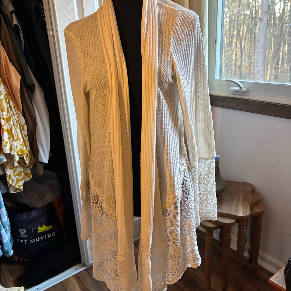 Knox Rose Open Front Cardigan Sweater Womens Size Large